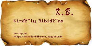 Király Bibiána névjegykártya